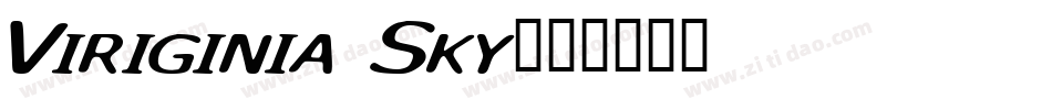 Viriginia Sky字体转换